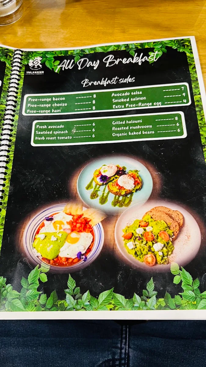 Menu, Inlakesh Living Foods