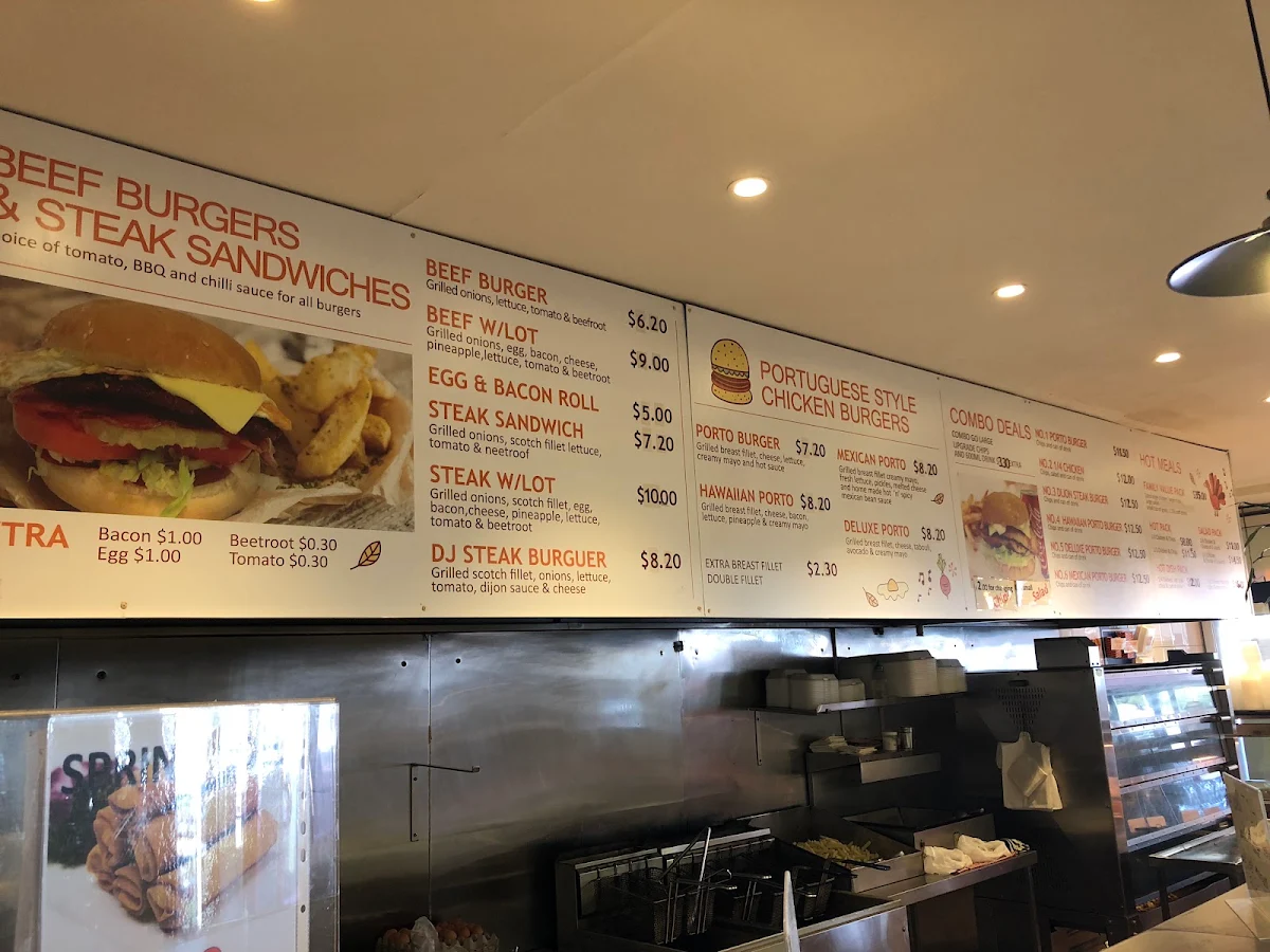 Menu, Flame Coal Chicken