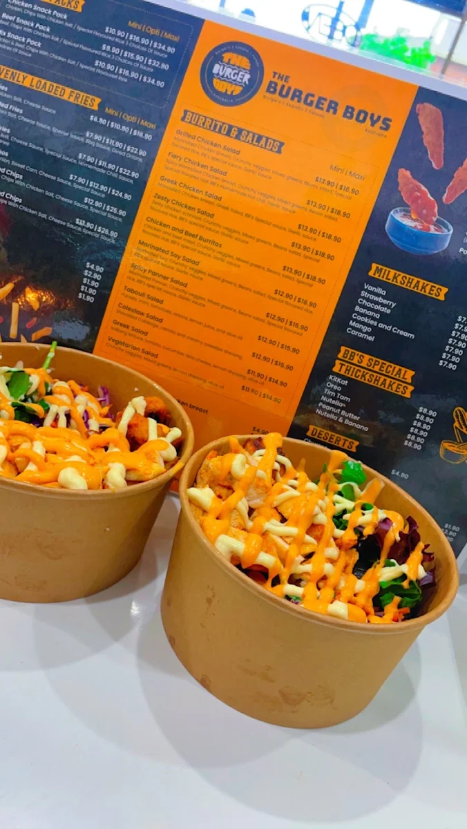 Menu, The Burger Boys