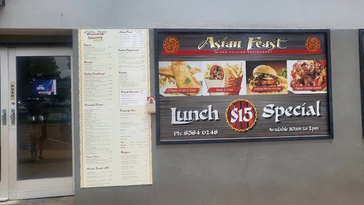 Menu, Asian Feast