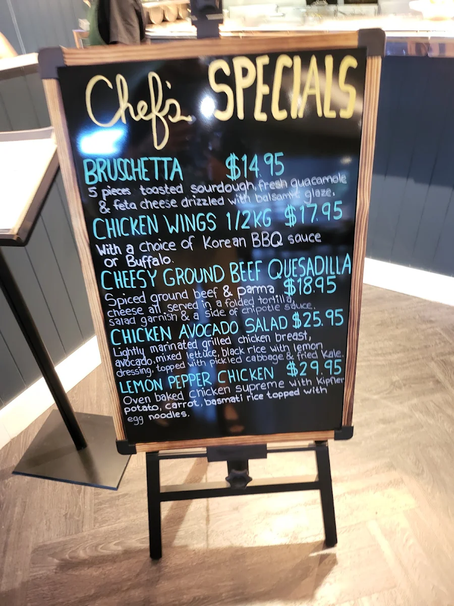 Menu, Palmer's Bar and Kitchen