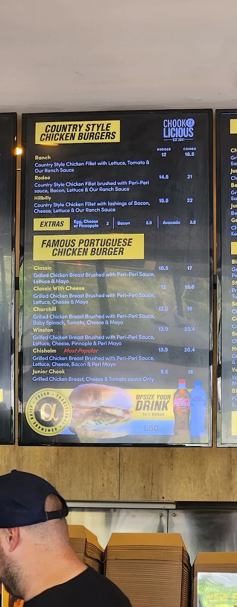 Menu, Chook A Licious