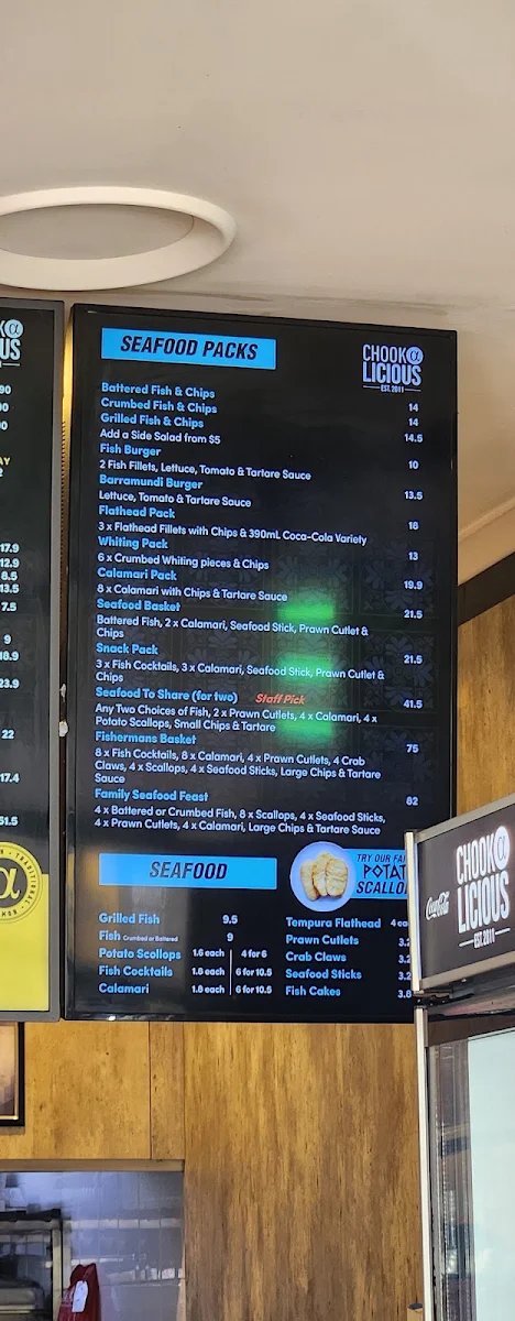 Menu, Chook A Licious