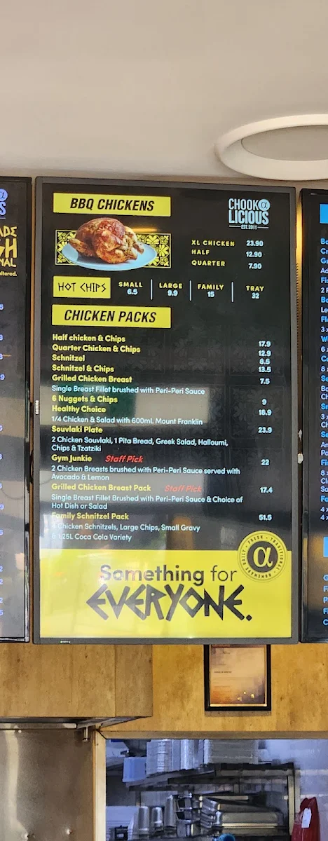 Menu, Chook A Licious