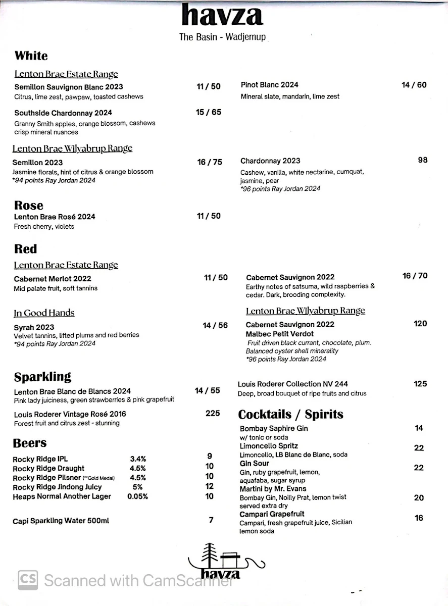 Menu, Havza