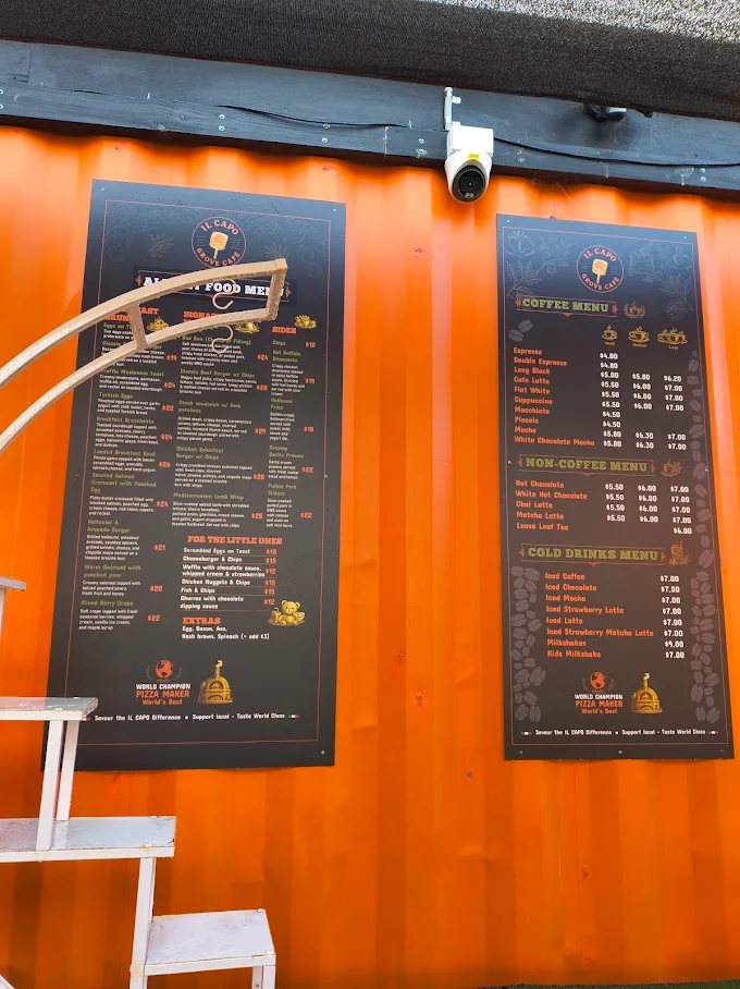 Menu, IL CAPO GROVE CAFE