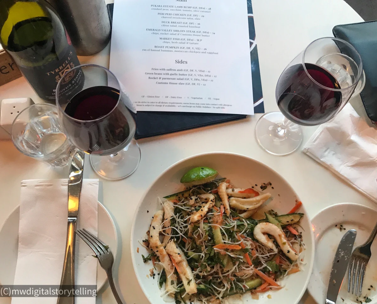 Menu, Customs House Hotel