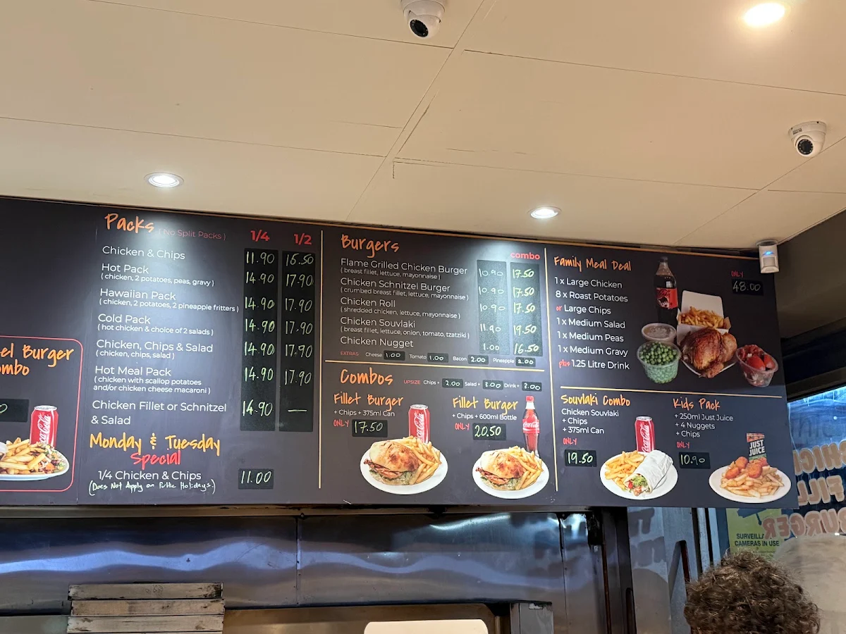 Menu, Rooster Bar