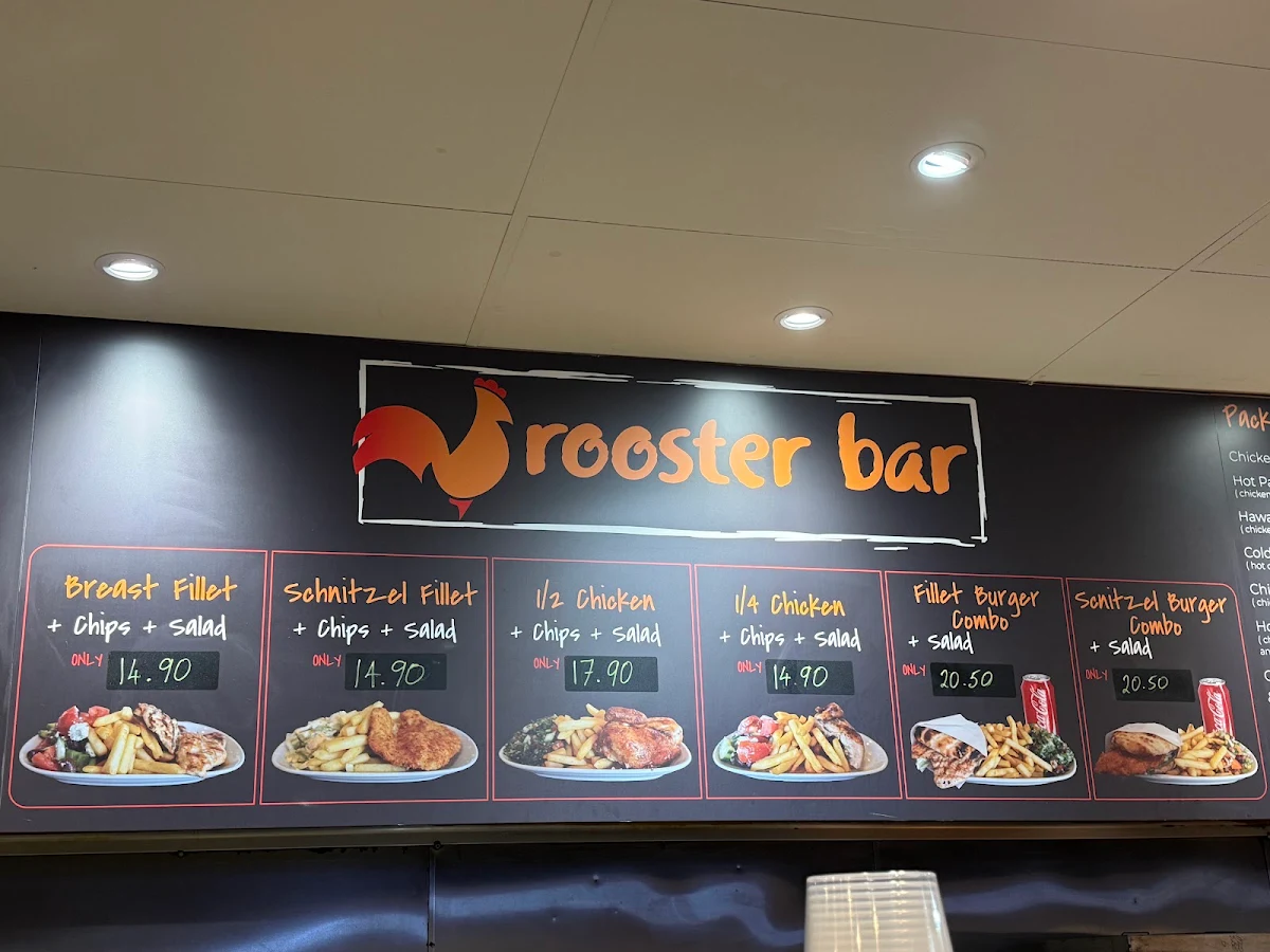 Menu, Rooster Bar