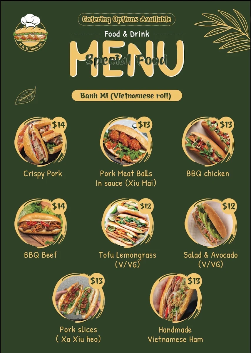 Menu, N&N Bánh Mì