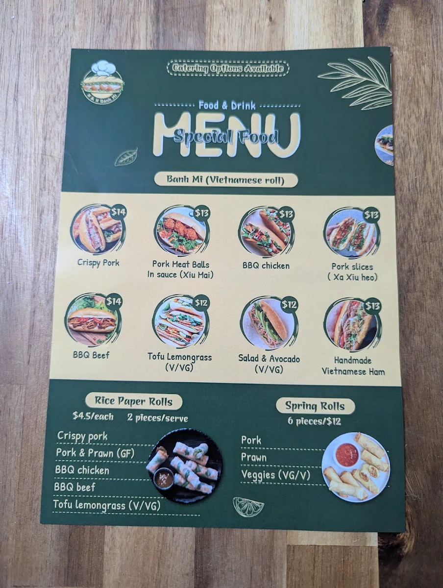 Menu, N&N Bánh Mì