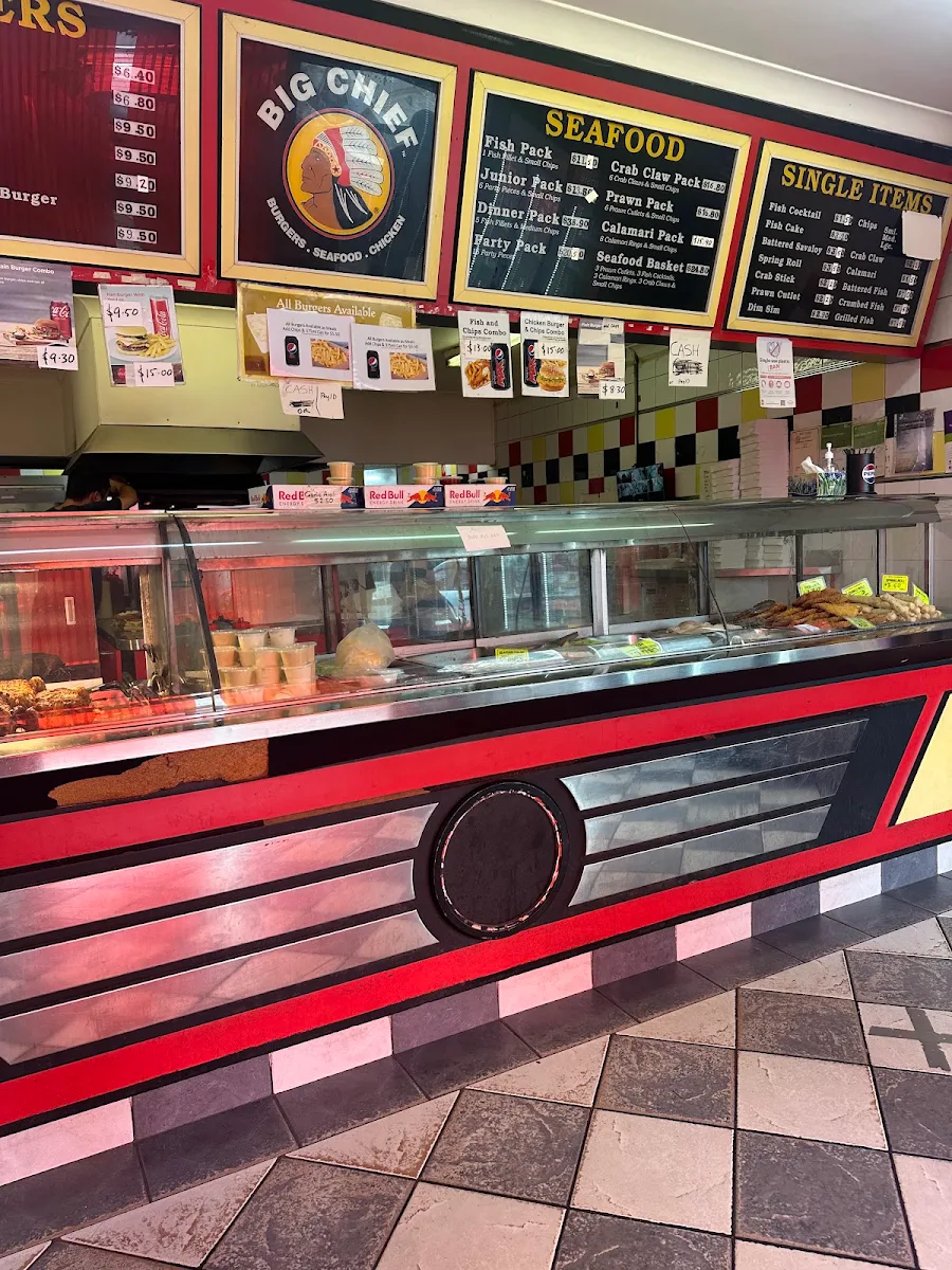 Menu, Big Chief Burgers