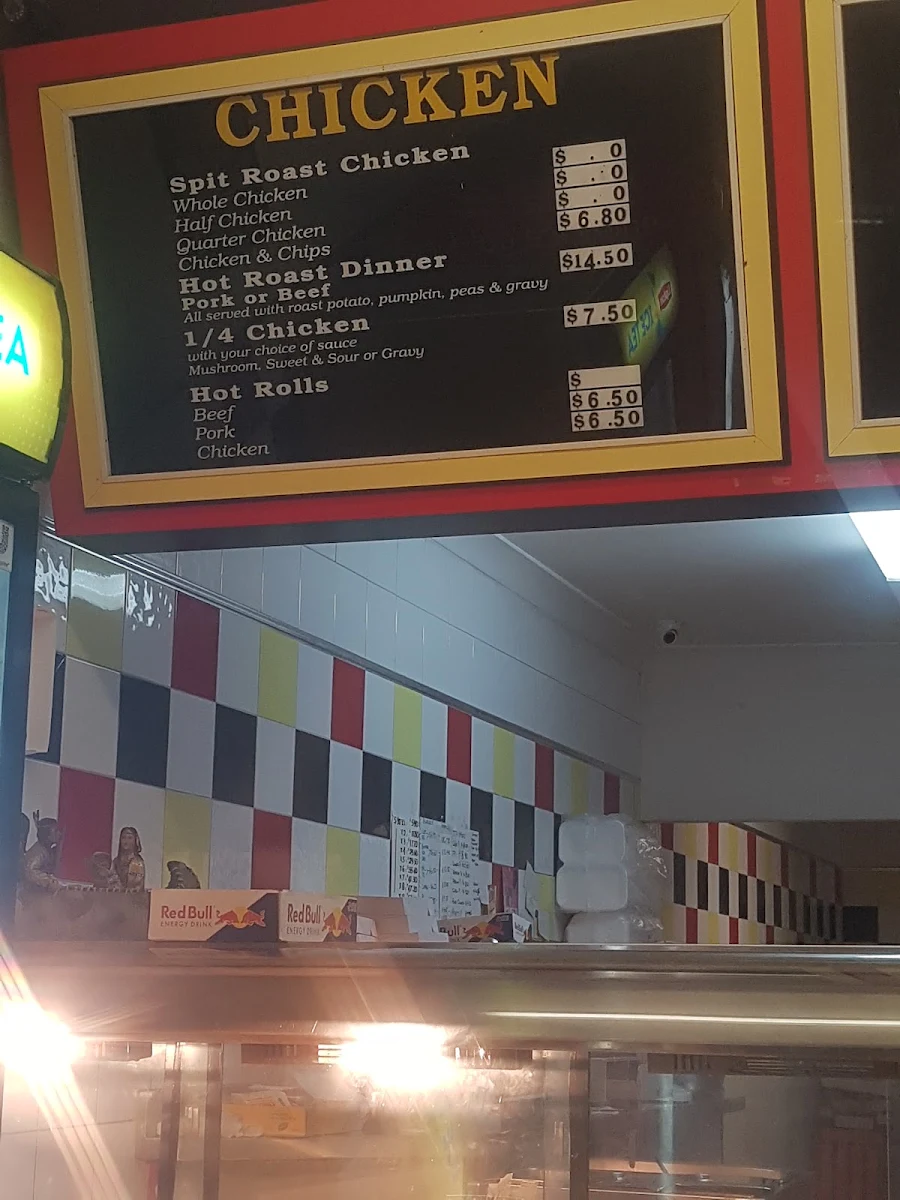 Menu, Big Chief Burgers