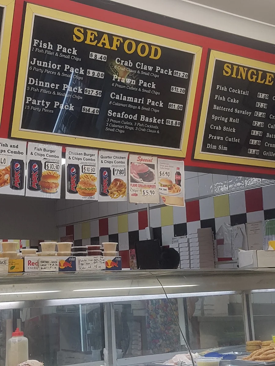 Menu, Big Chief Burgers