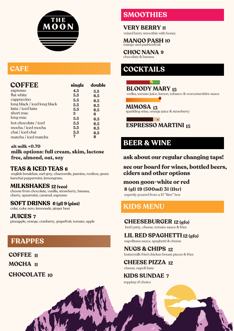 Menu, The Moon