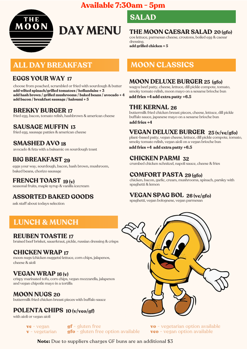 Menu, The Moon