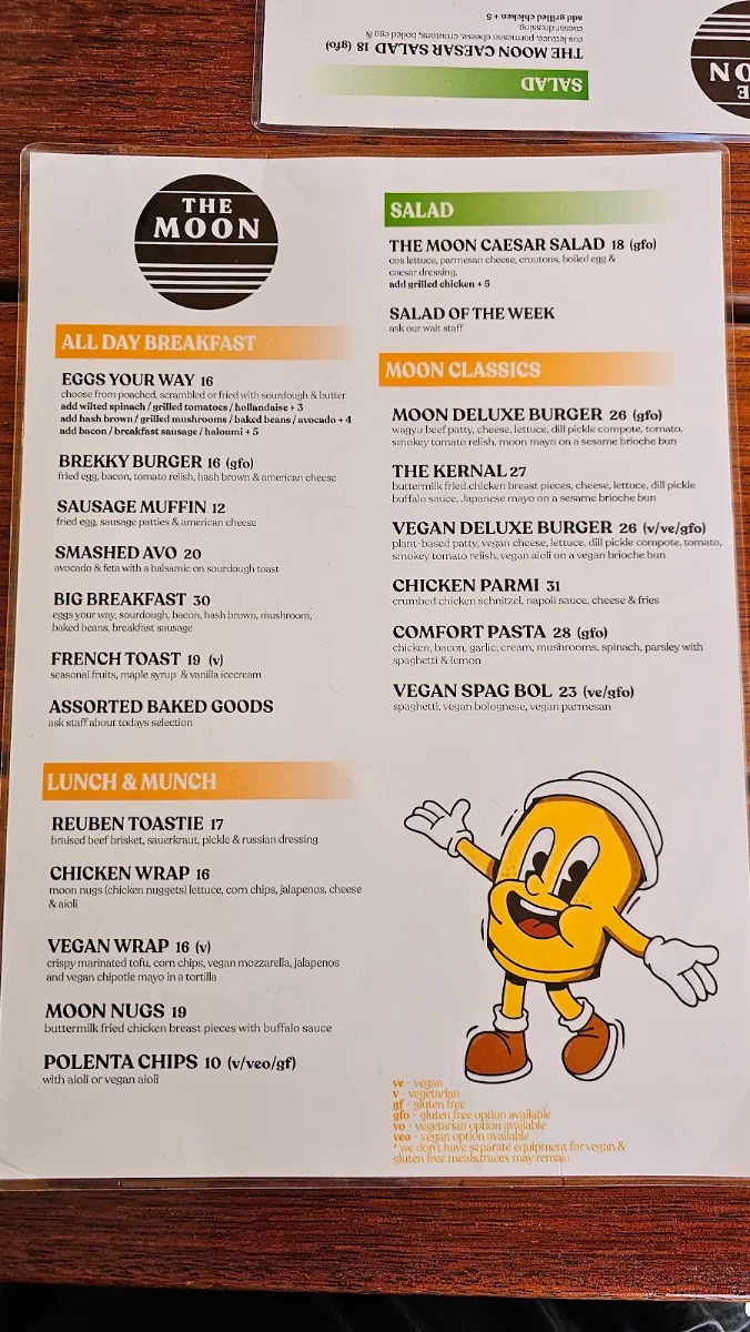 Menu, The Moon