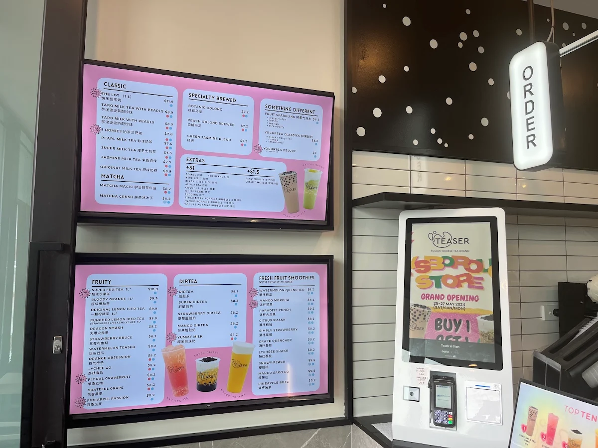 Menu, Teaser Keysborough