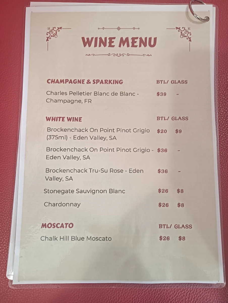 Menu, Chingaari Indian Restaurant