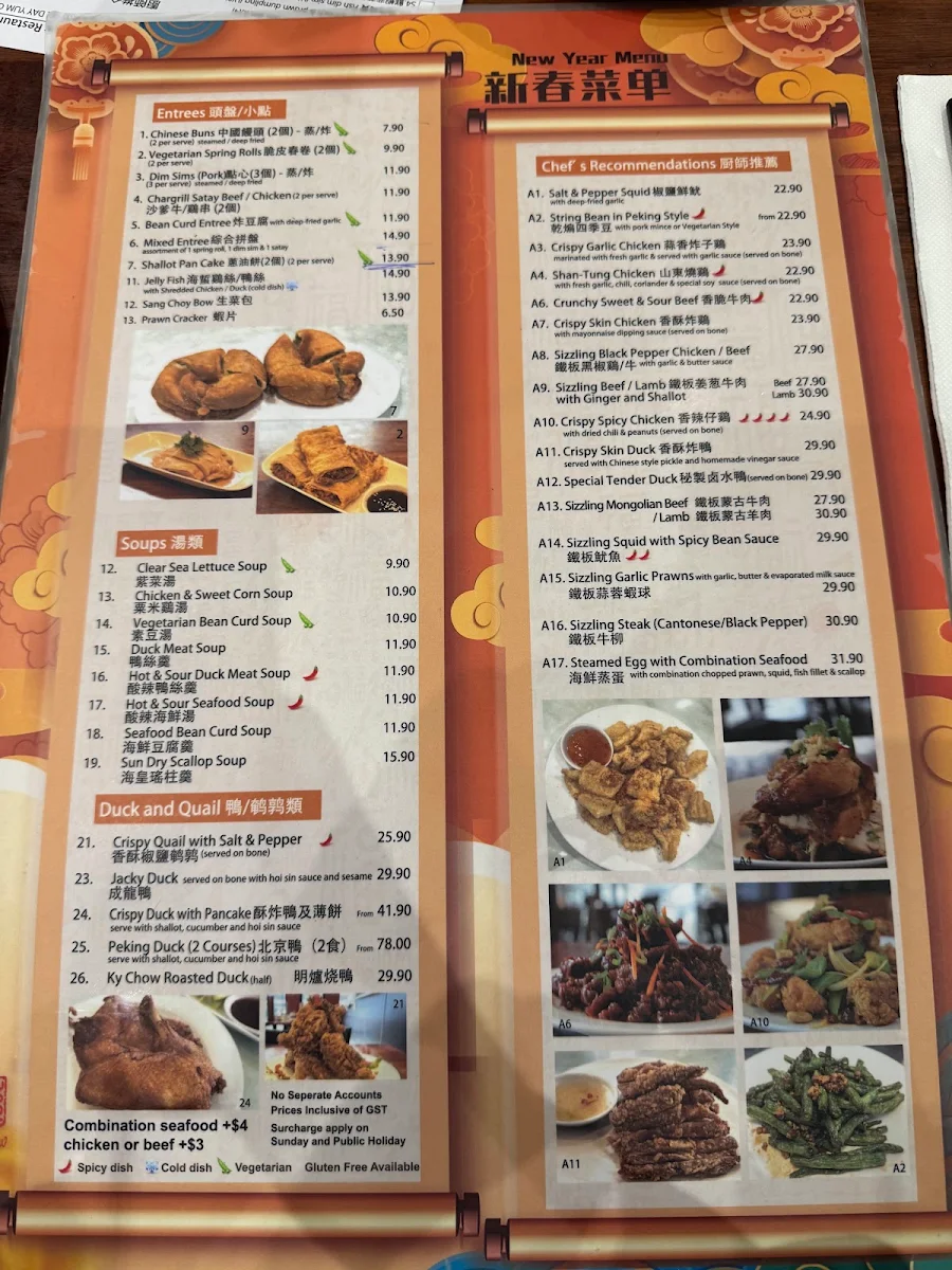 Menu, Ky Chow
