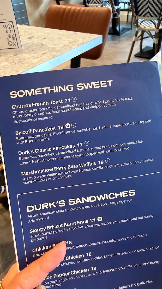Menu, Durk's Cafe + Eatery Tallawong