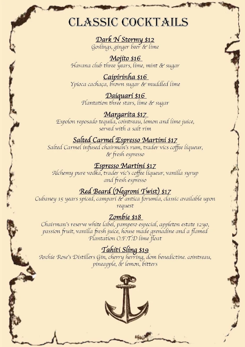 Menu, The Forgotten Cask