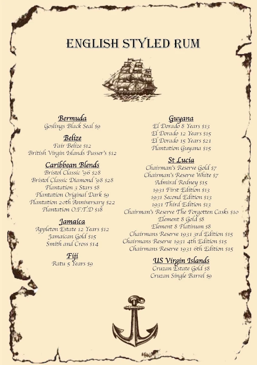 Menu, The Forgotten Cask