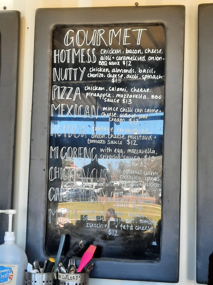 Menu, The Jaffle Shack