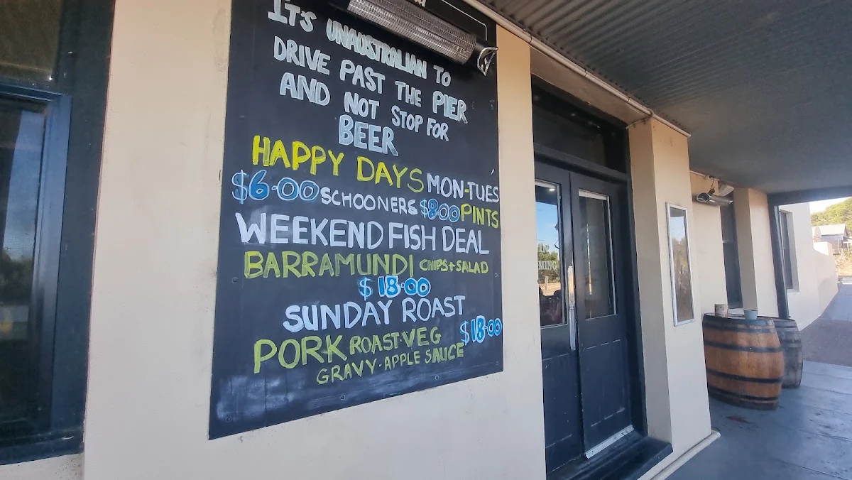 Menu, Milang Pier Hotel