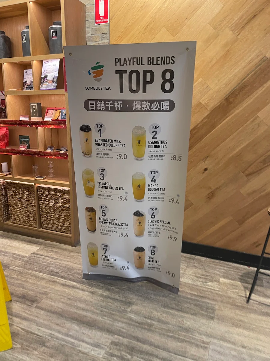 Menu, Come Buy Tea Mount Gravatt