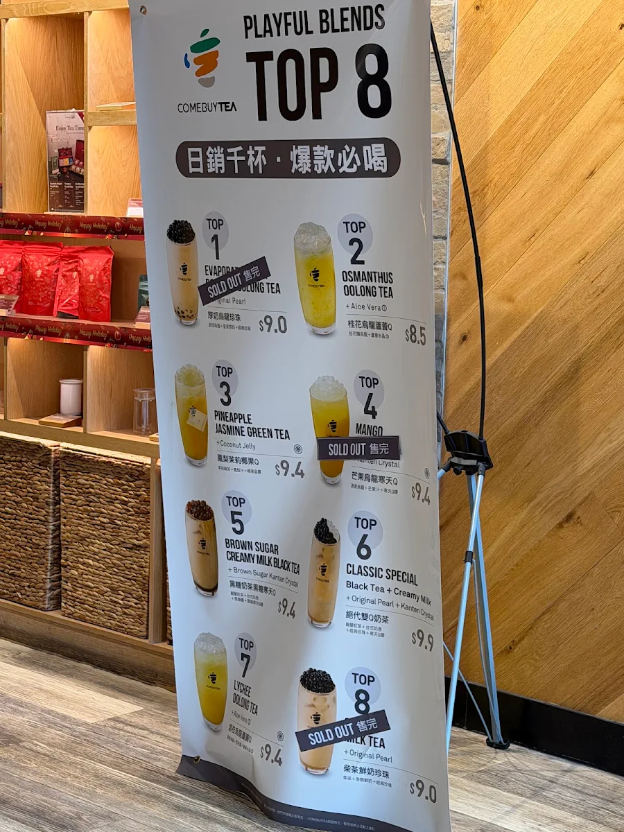 Menu, Come Buy Tea Mount Gravatt