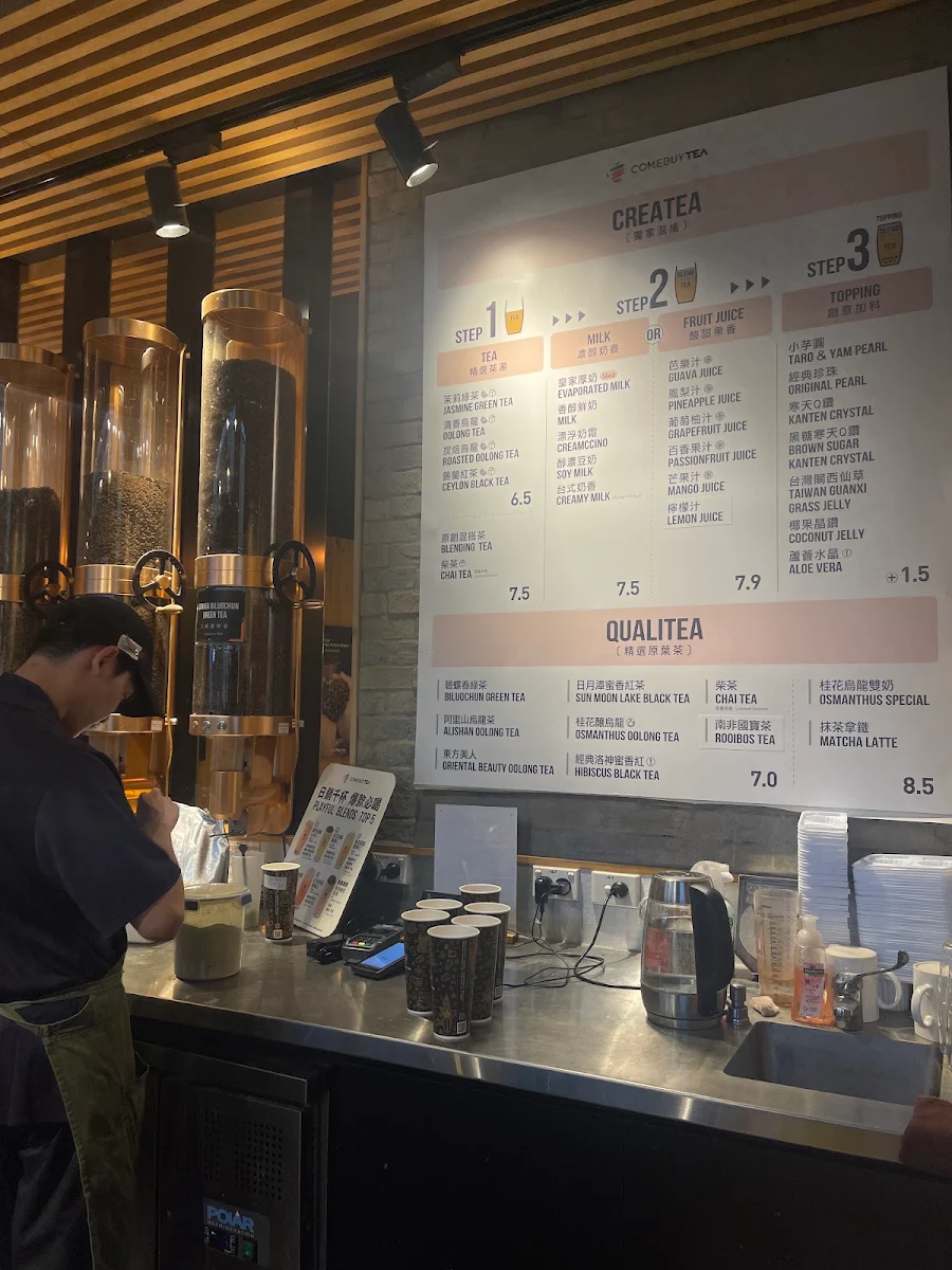 Menu, Come Buy Tea Mount Gravatt