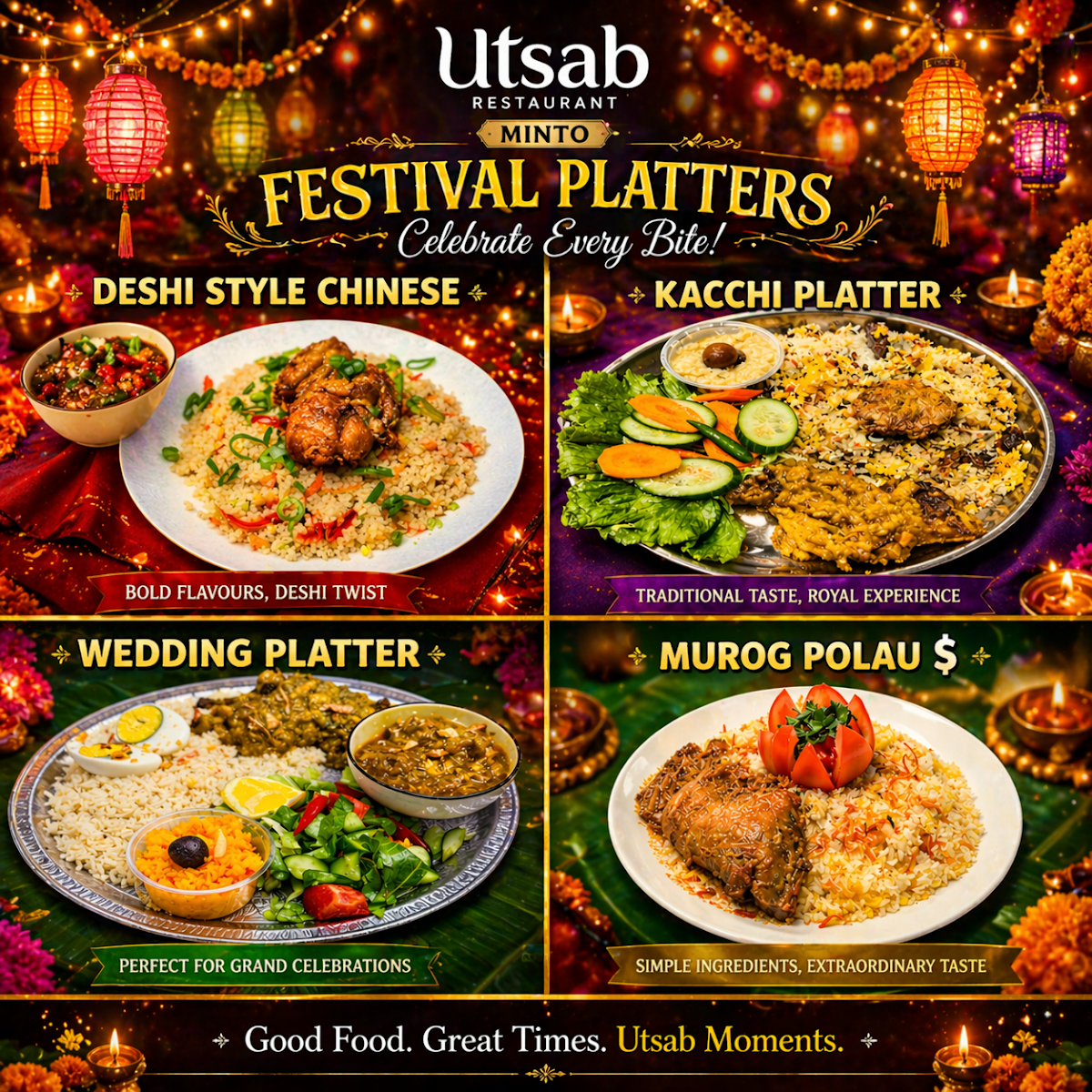 Menu, Utsab Restaurant