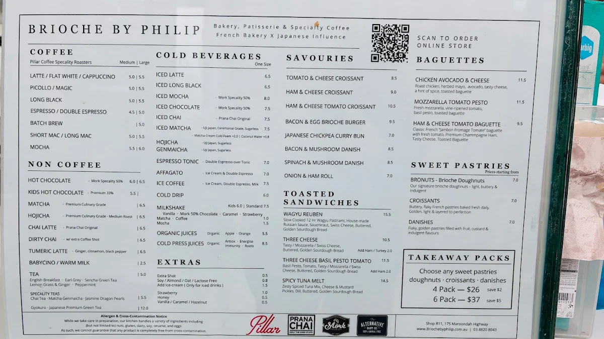 Menu, Brioche By Philip