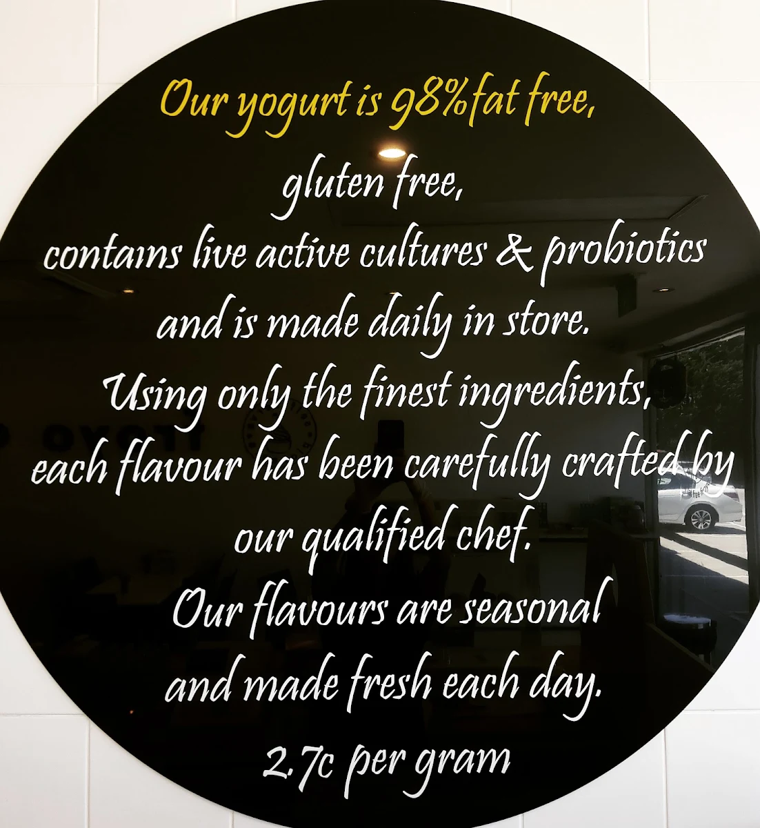 Menu, Froyo Culture