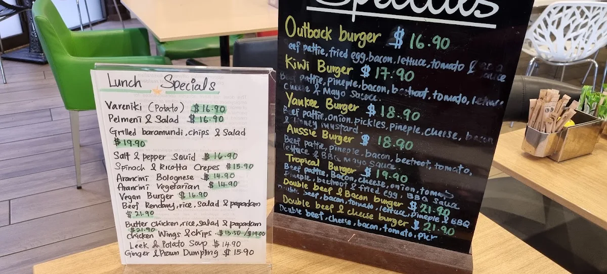 Menu, Pennant Hills Heritage Cafe