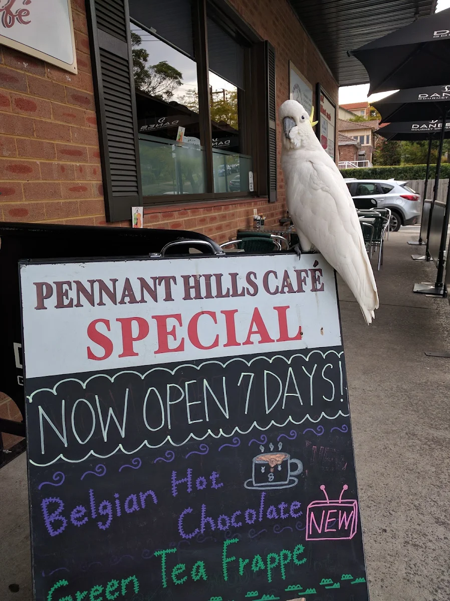 Menu, Pennant Hills Heritage Cafe