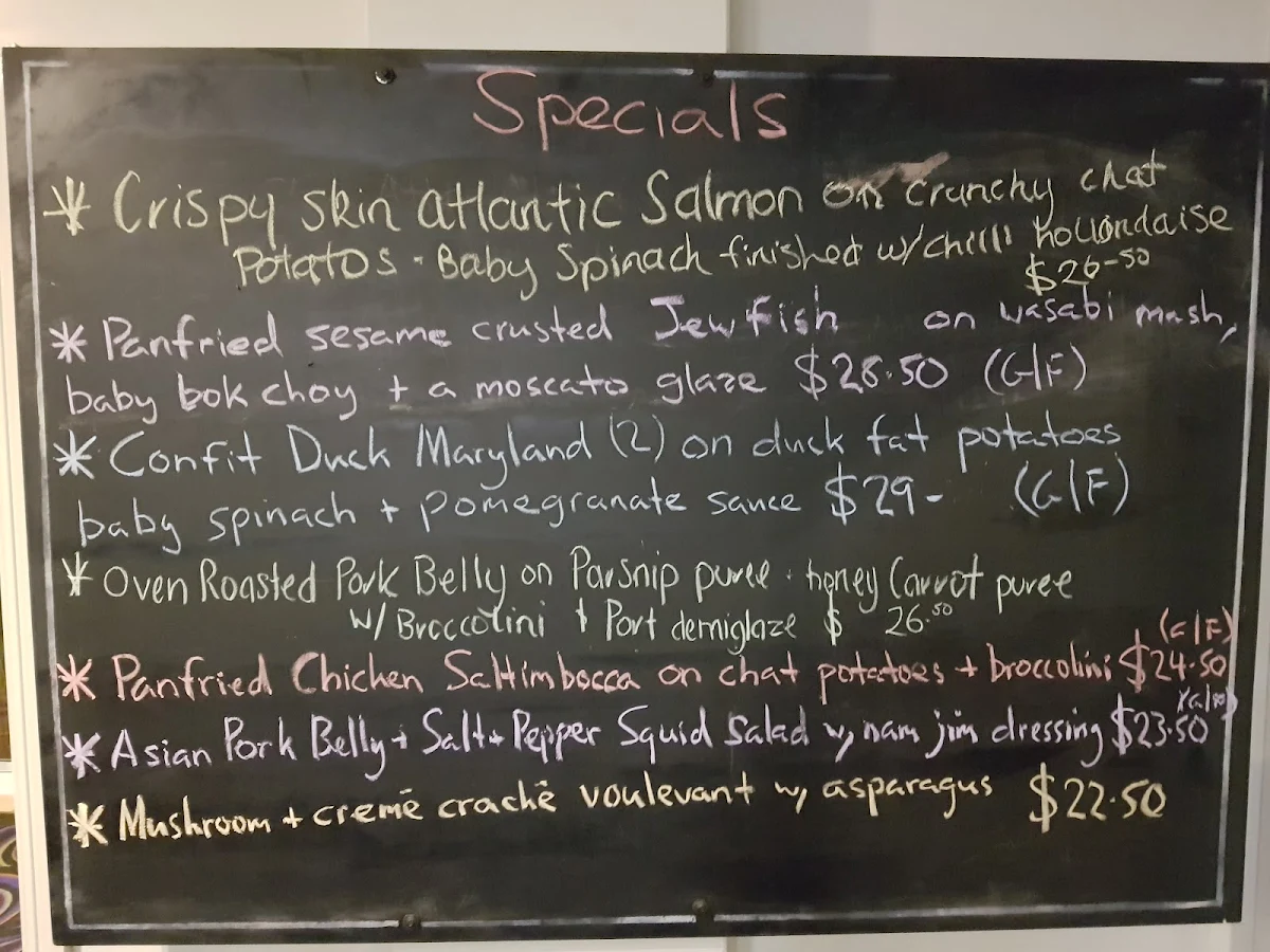 Menu, Laurieton Hotel