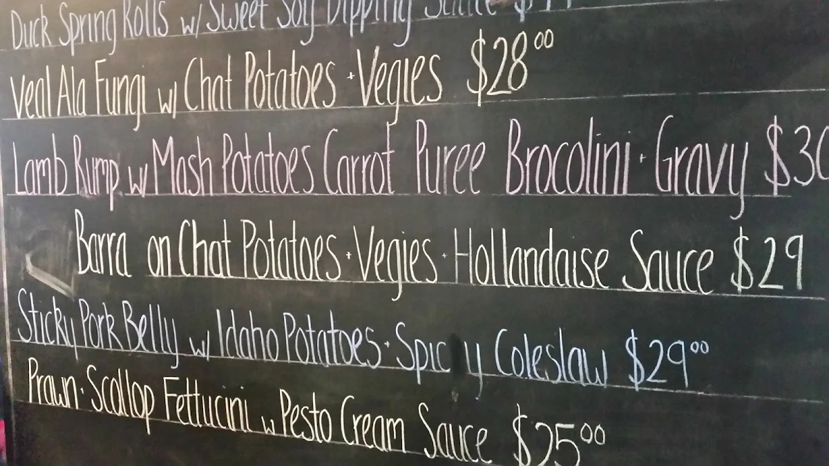 Menu, Laurieton Hotel