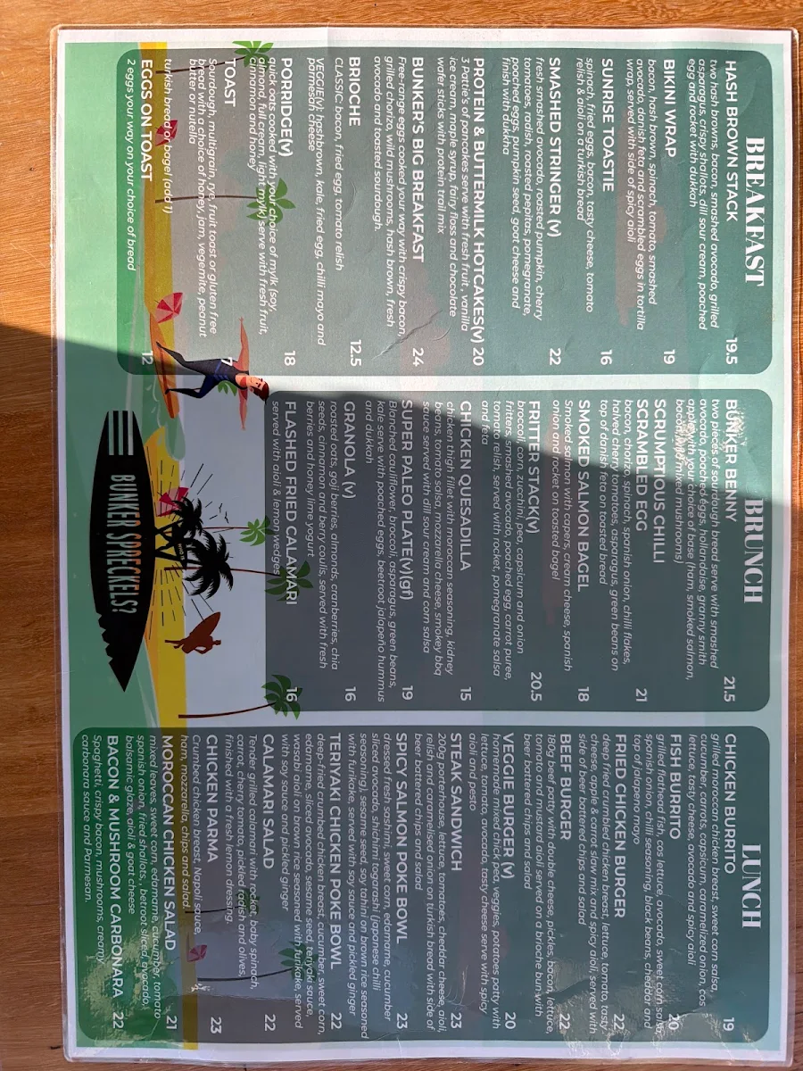 Menu, Who is Bunker Spreckels