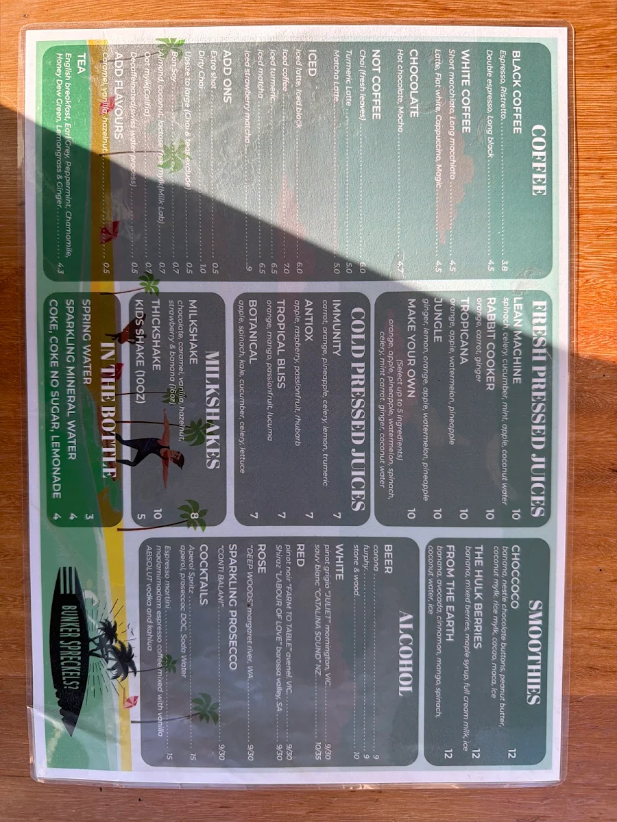 Menu, Who is Bunker Spreckels