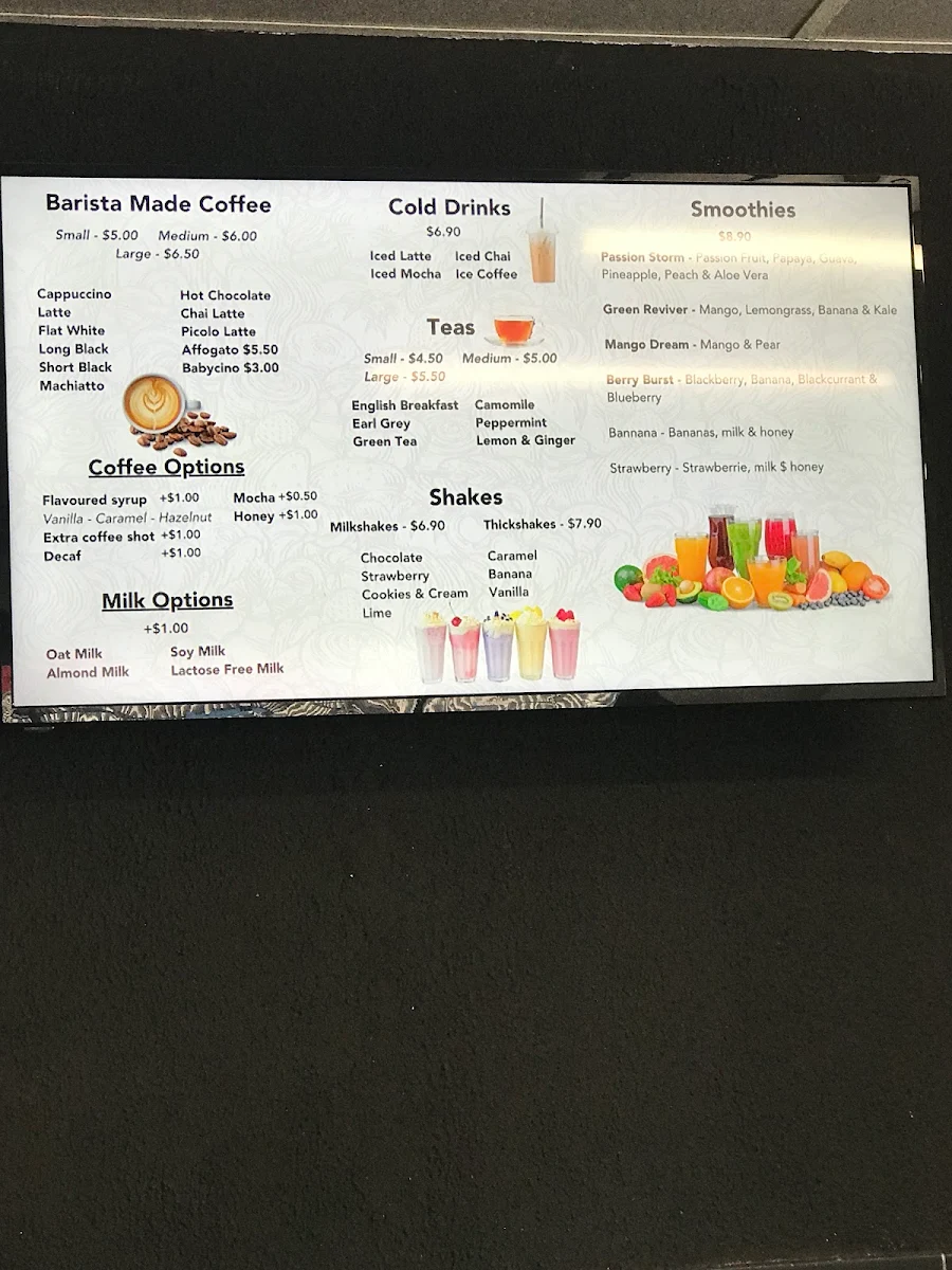 Menu, OG Bakery Cafe