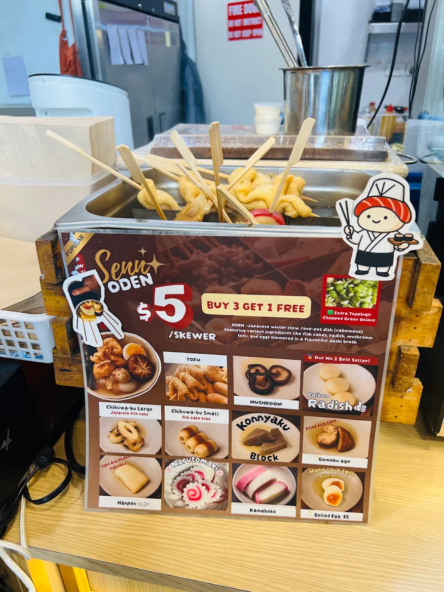 Menu, Senn Sushi