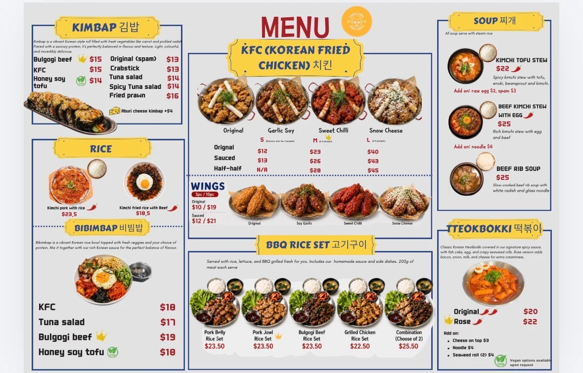 Menu, Chunky Obba bunsik