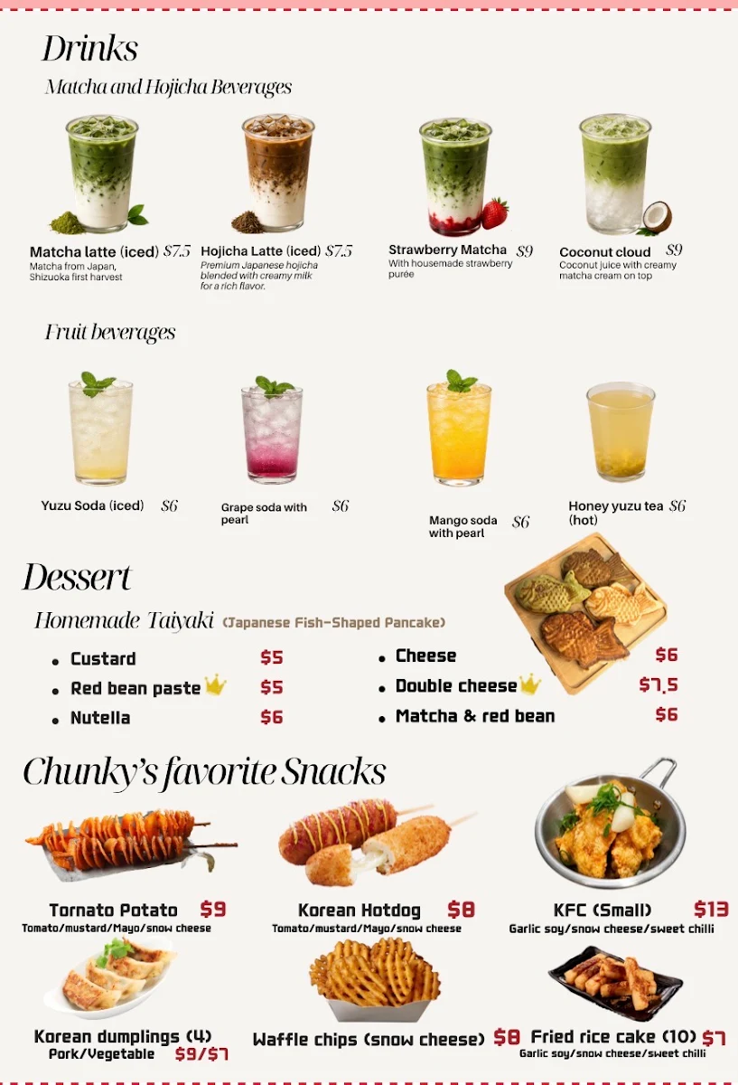 Menu, Chunky Obba bunsik