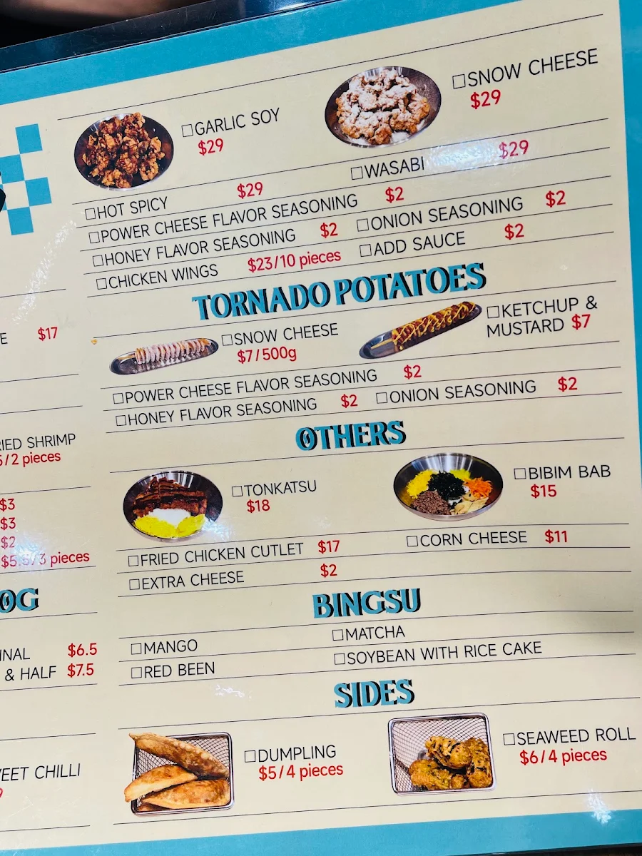 Menu, Chunky Obba bunsik