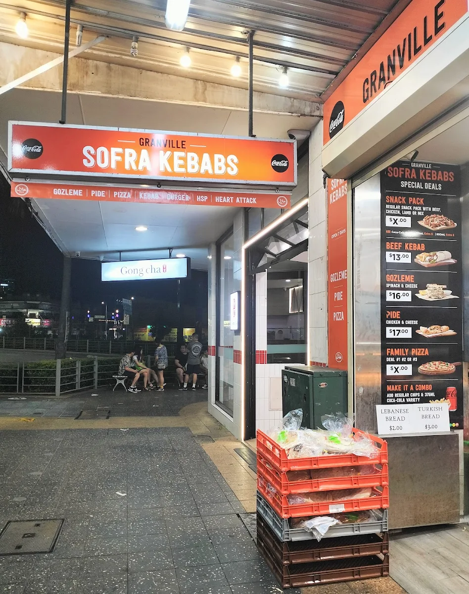 Menu, Granville Sofra Kebabs
