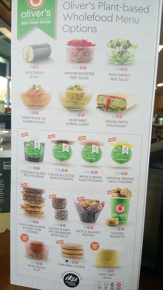 Menu, Oliver's - Gundagai