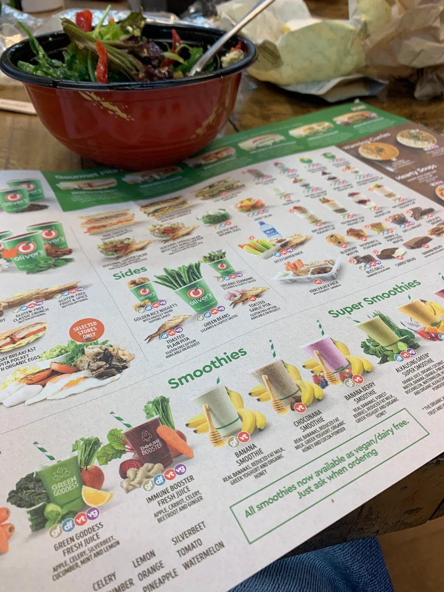 Menu, Oliver's - Gundagai