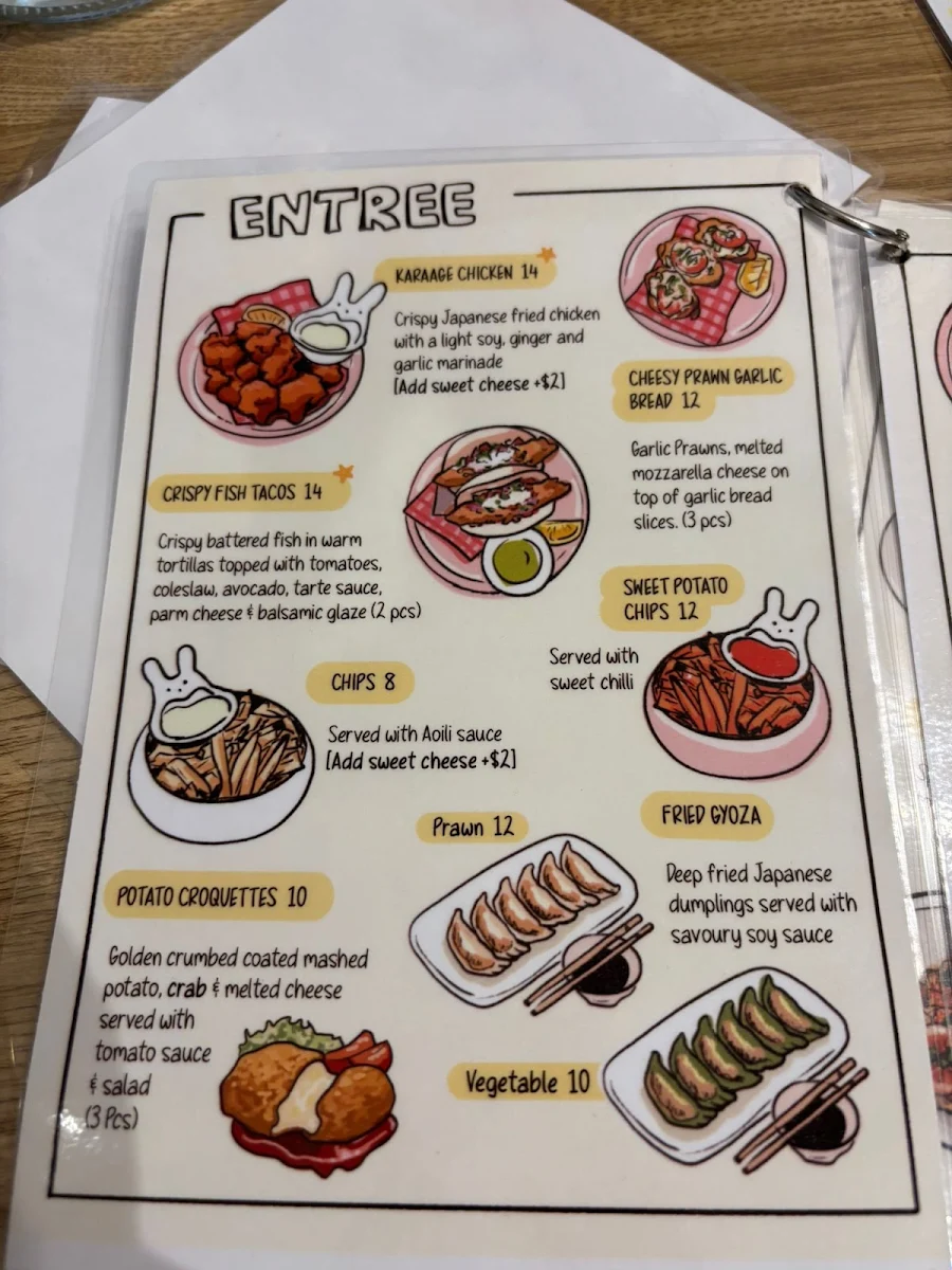Menu, Butter Corner